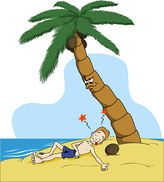 Dangerous palm vector art illustration