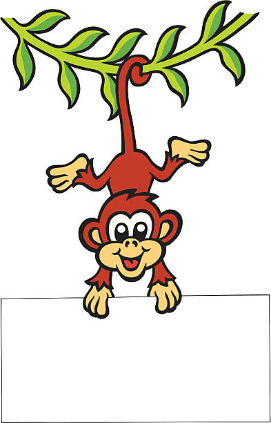 Monkey Sign vector art illustration