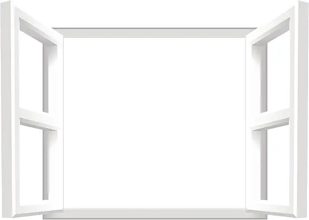 Vector illustration of Open Window | Add your own image/text
