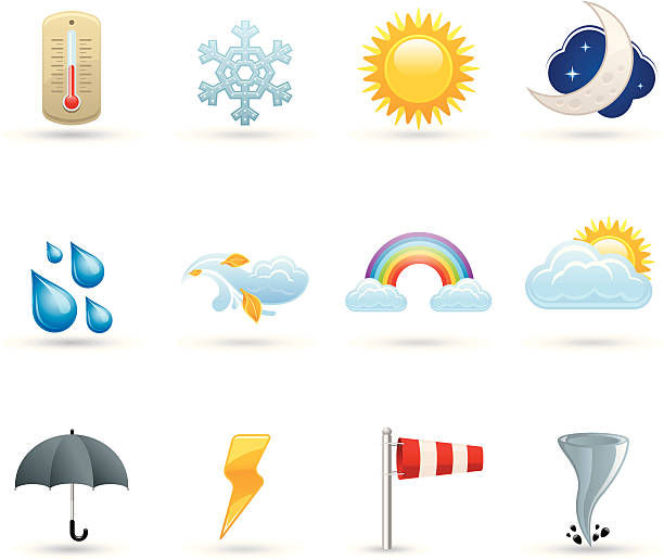 汎用アイコン-エア - weather climate cyclone icon set点のイラスト素材／クリップアート素材／マンガ素材／アイコン素材