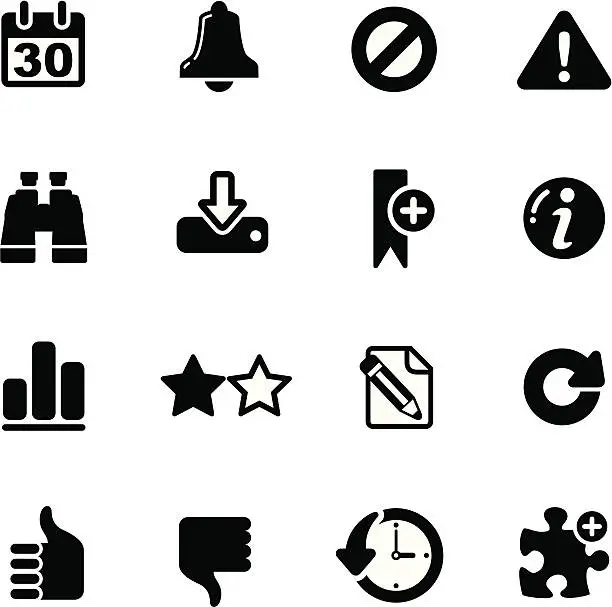 Vector illustration of Website and internet icons on black and white