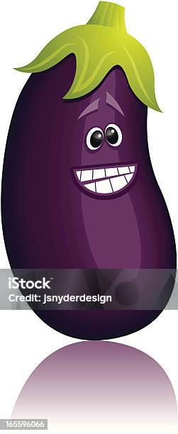 Lustiger Aubergine Stock Vektor Art und mehr Bilder von Aubergine - Aubergine, Humor, Comic - Kunstwerk