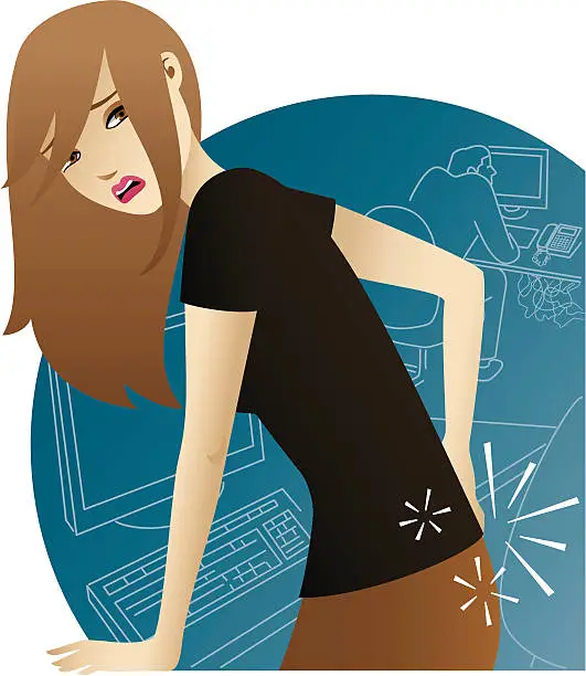 Vector illustration of Bad posture