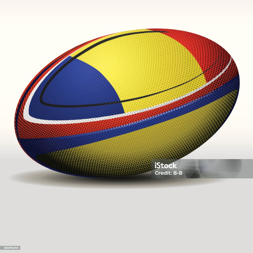 Rugby-ball – Rumänien - Lizenzfrei Bildeffekt Vektorgrafik