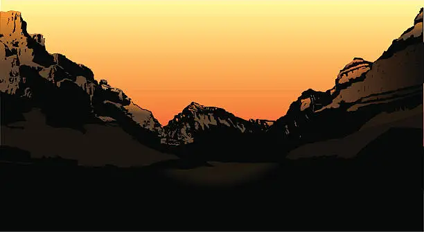 Vector illustration of Grand Canyon