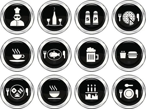 Vector illustration of Food and Drink | The Blackest Icon Series