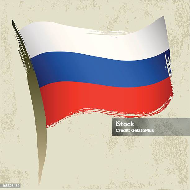 Russlandflagge Stock Vektor Art und mehr Bilder von Bildhintergrund - Bildhintergrund, Flagge, Grunge-Bildtechnik