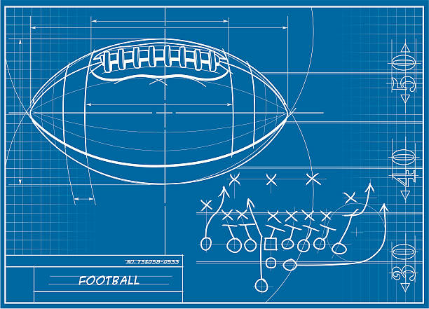 Modello di Football - illustrazione arte vettoriale