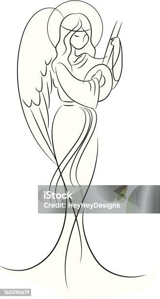 Bautiful Angel Vecteurs libres de droits et plus d'images vectorielles de Ange - Ange, Jeunes filles, Vectoriel