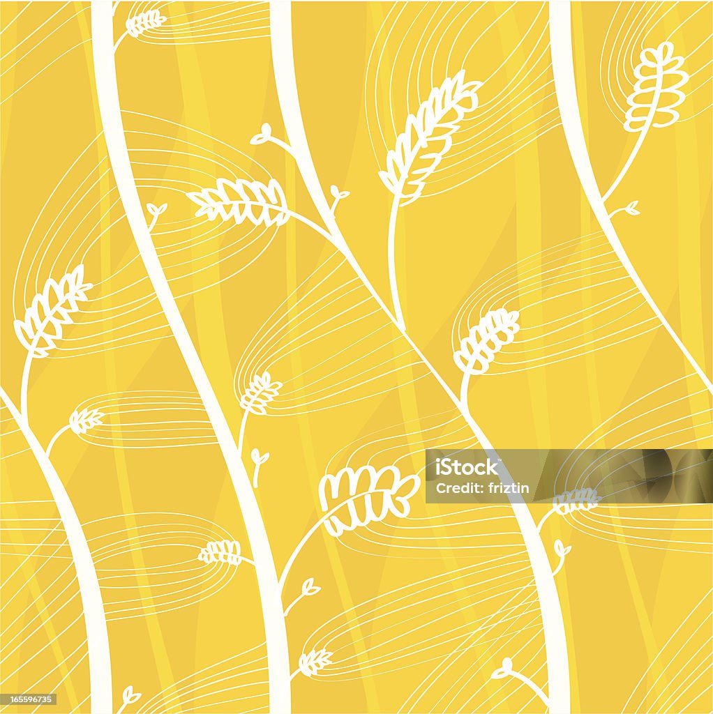 Seamless wheat background Vector seamless wheat pattern. Each element in a separate layer for easy manipulation and custom coloring (layers: background color, dark stripes, medium stripes, light stripes, white lines, spikelets, lines). Wheat stock vector