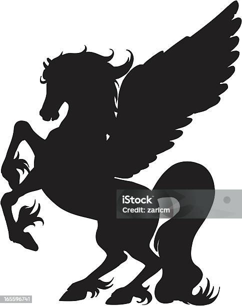 Pegasus Stock Illustration - Download Image Now - Pegasus, Animal, Animal Mane