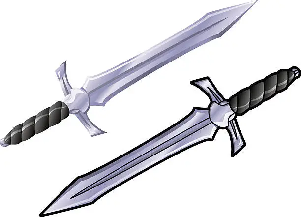 Vector illustration of Medieval Dagger