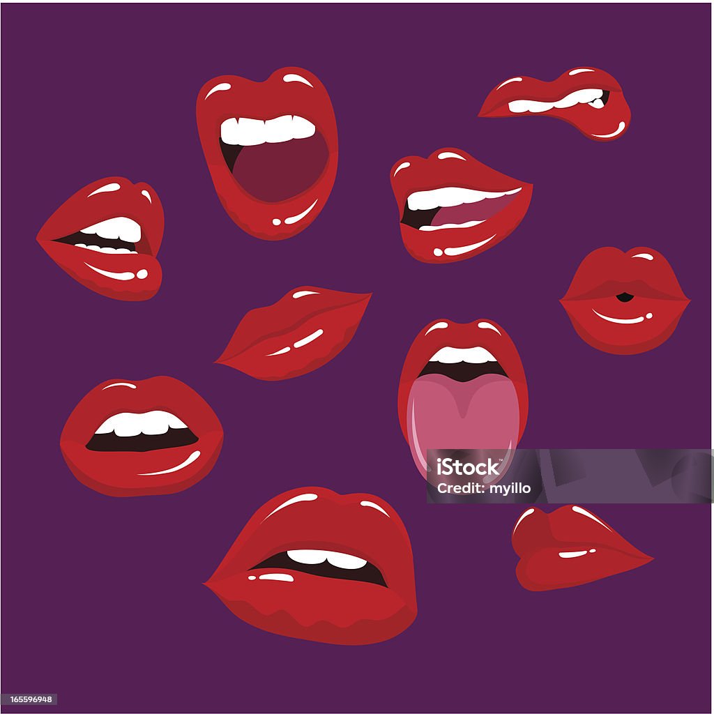 唇 - 人間の唇のロイヤリティフリーベクトルアート