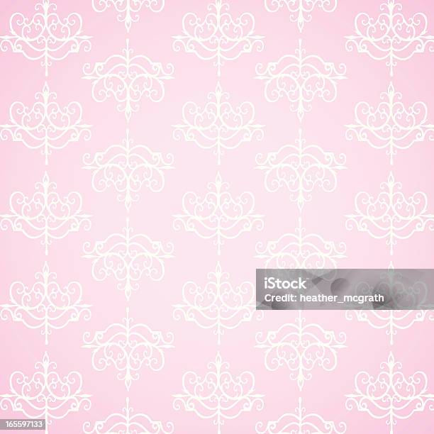 Розовый Обои — стоковая векторная графика и другие изображения на тему Без людей - Без людей, Векторная графика, Викторианский стиль