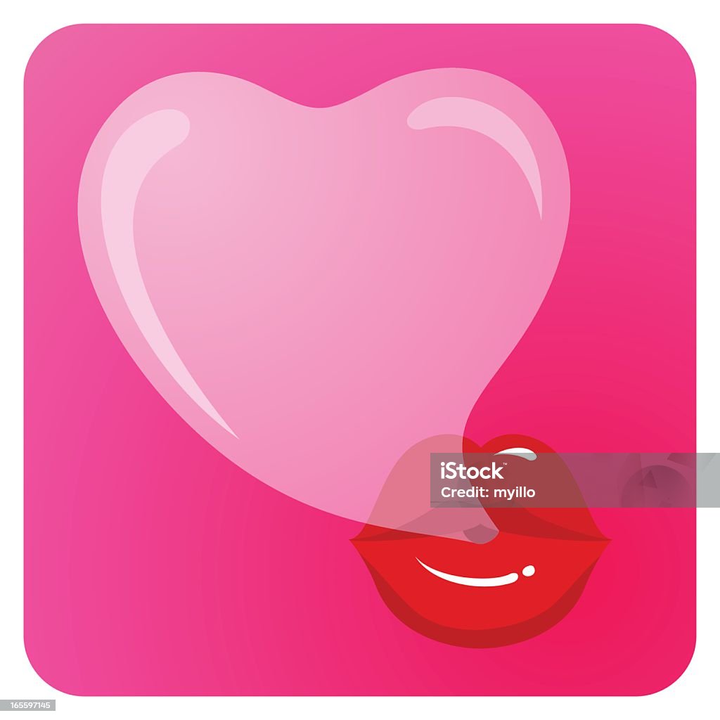 Amore bubblegum Pop - arte vettoriale royalty-free di Stile retrò