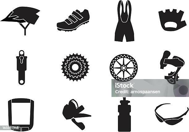 Mountain Bike World Championships Symbole Stock Vektor Art und mehr Bilder von Stoßdämpfer - Stoßdämpfer, Bremse, Helm