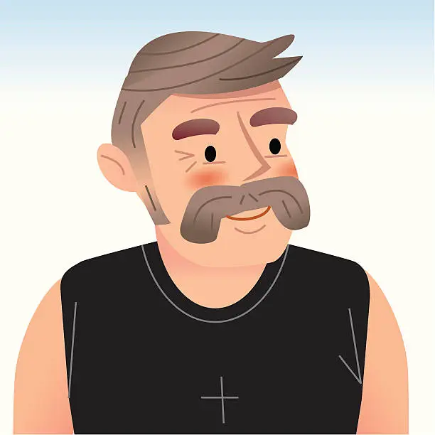 Vector illustration of Bruce comes out of the closet