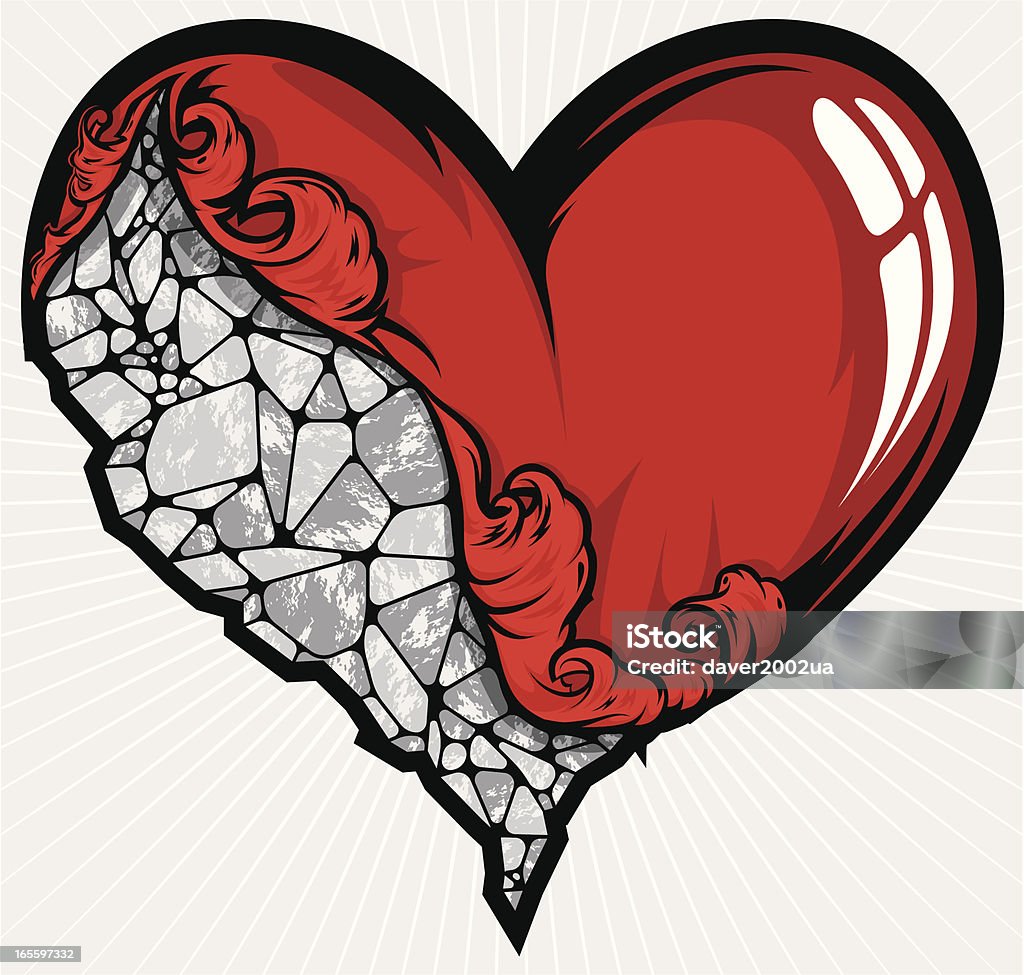 vector stone heart Heart Shape stock vector