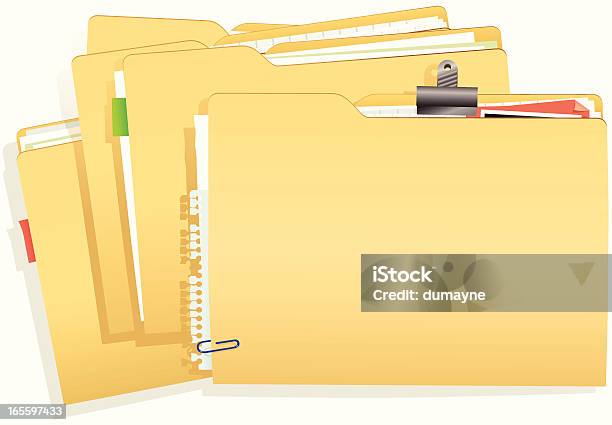 Pile Dossiers De Document Vecteurs libres de droits et plus d'images vectorielles de Dossier - Document - Dossier - Document, En papier, Empilé