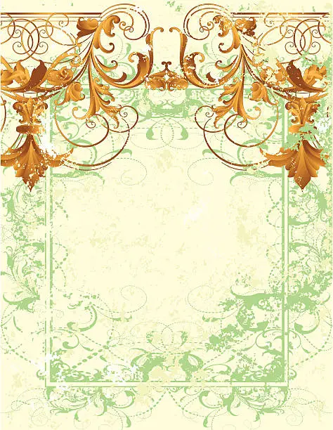 Vector illustration of Green Bronze Background