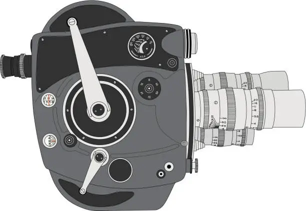 Vector illustration of 16mm Movie Camera