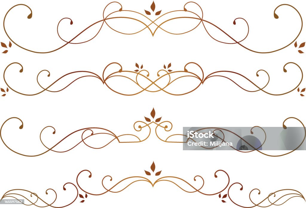 Decorative lines Easy to use! Four decorative page rules. Every line is grouped and Abstract stock vector