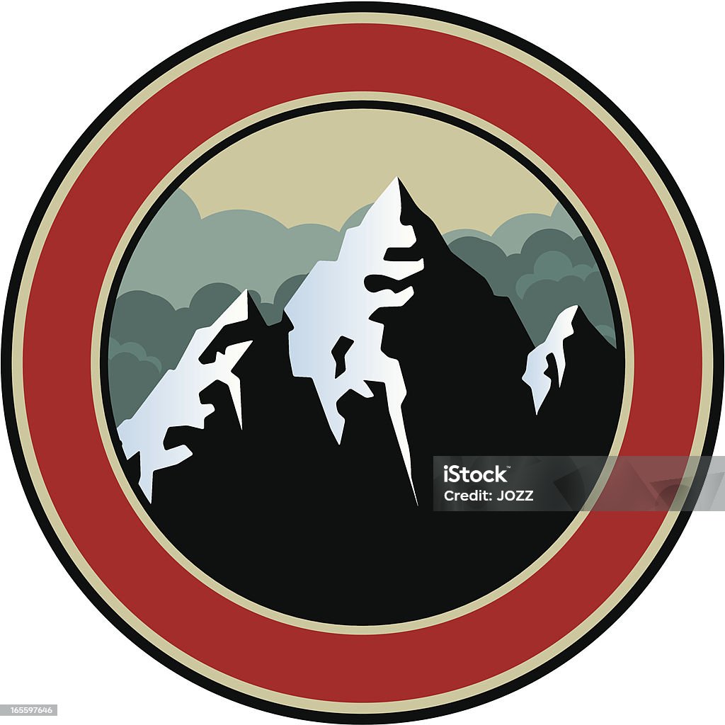 mountain-emblem - Lizenzfrei Ski Vektorgrafik