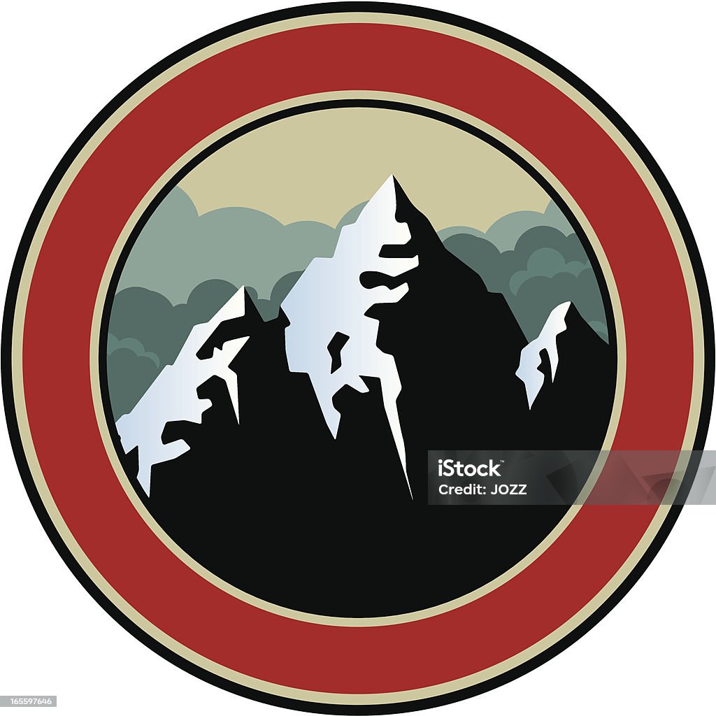 Emblema da montanha - Royalty-free Esqui - Equipamento Desportivo arte vetorial