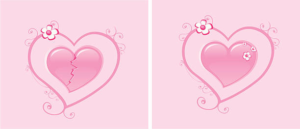 Rose-Coeur - Illustration vectorielle