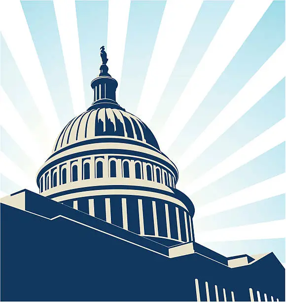 Vector illustration of USA capitol