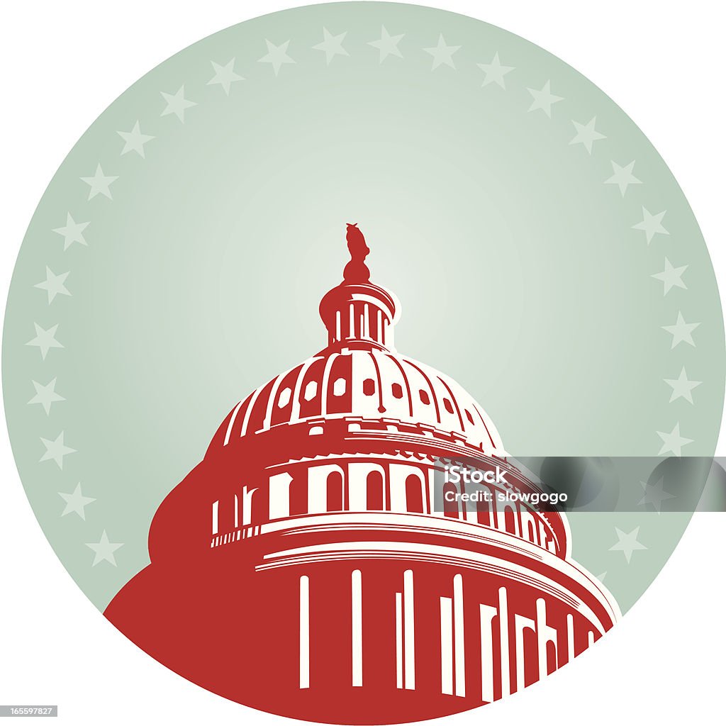 USA kapitału Dome - Grafika wektorowa royalty-free (Grafika wektorowa)