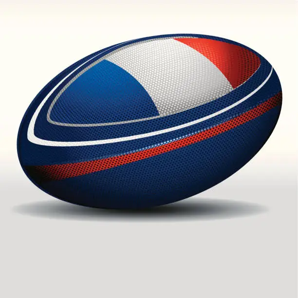 Vector illustration of Rugby ball-France