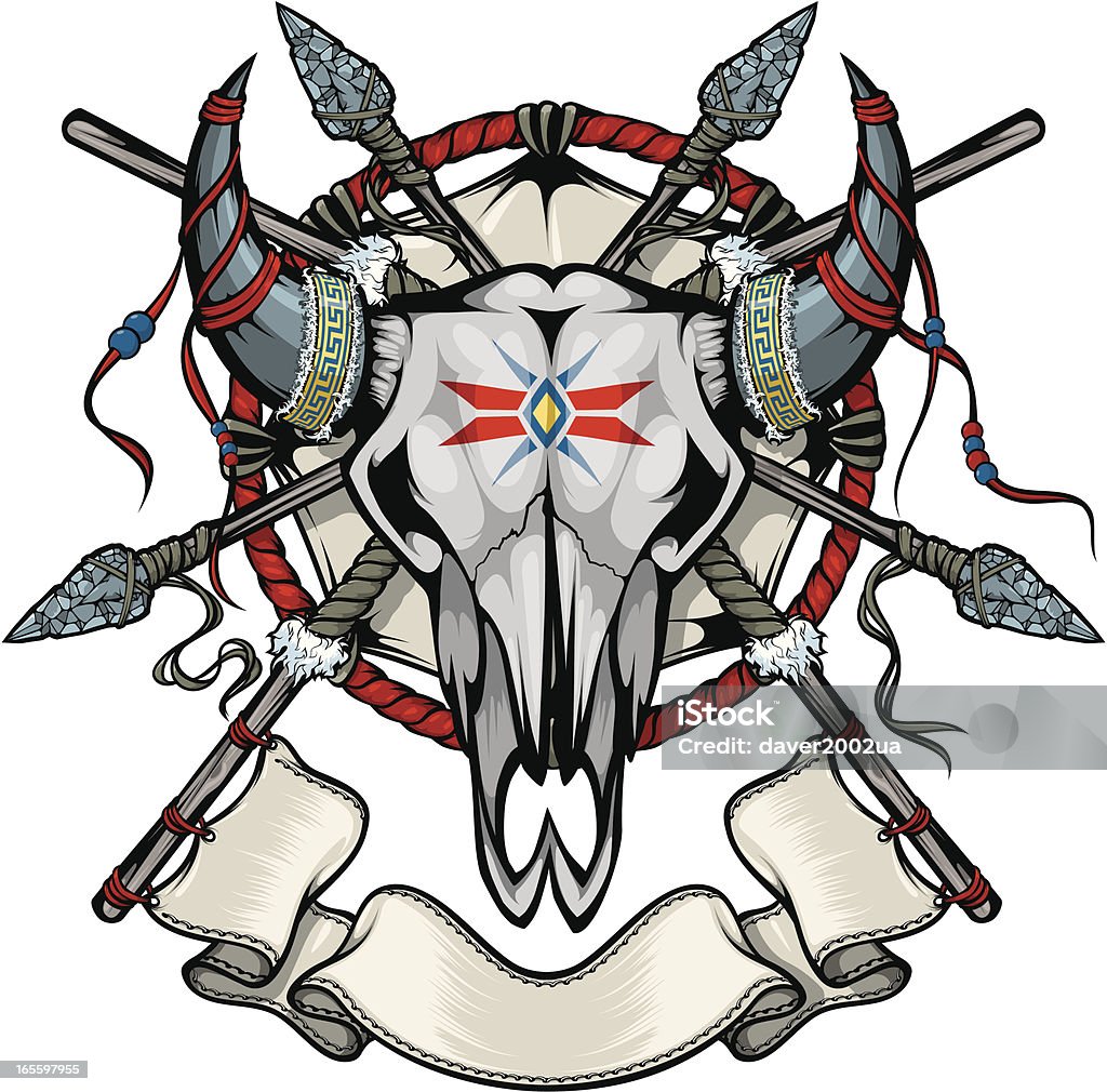 Vettore cowskull - arte vettoriale royalty-free di Arpione - Armi