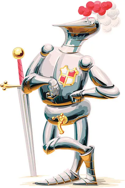 Vector illustration of Funny Knight