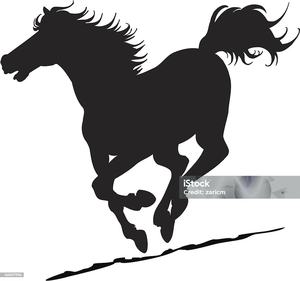 Horse Illustration of horse running. Animal stock vector