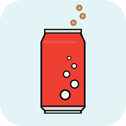 Ahh Soda! Just don’t forget to recycle it all!  An illustration of a soda pop can. Elements are grouped separately for easy editing.  Plenty of space for text/copy.