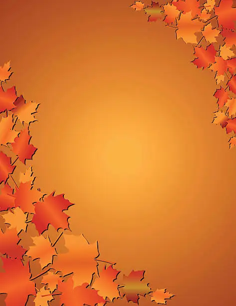 Vector illustration of Maple Leaf Page