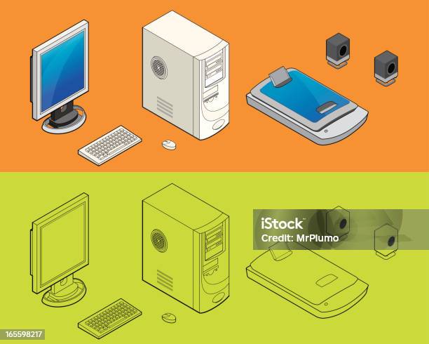 Computer Elements Stock Illustration - Download Image Now - CPU ...