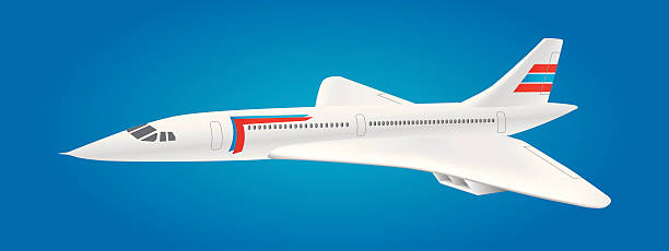 illustrations, cliparts, dessins animés et icônes de jet avion avion supersonique - avion supersonique