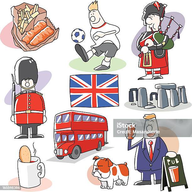 Reino Unido Clip Arts - Arte vetorial de stock e mais imagens de Peixe com Batata Frita - Peixe com Batata Frita, Bandeira da Grã-Bretanha, Vetor