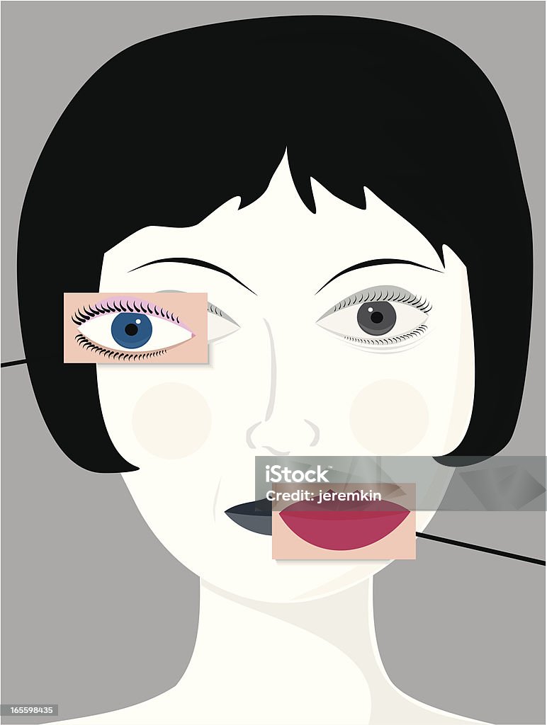 Nuevo rostro de plástico - arte vectorial de Cirugía plástica libre de derechos