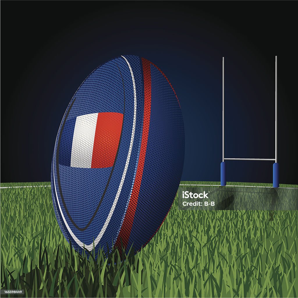 Francés campo de Rugby - arte vectorial de Rugby - Deporte libre de derechos