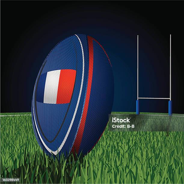 Ilustración de Francés Campo De Rugby y más Vectores Libres de Derechos de Rugby - Deporte - Rugby - Deporte, Francia, Azul