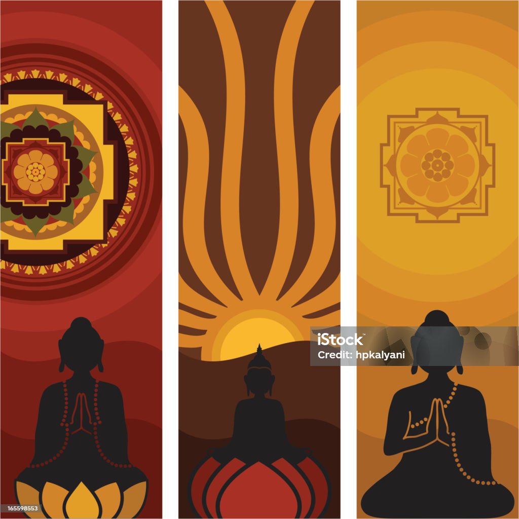 Meditar Buda (Vector - Royalty-free Mandala arte vetorial