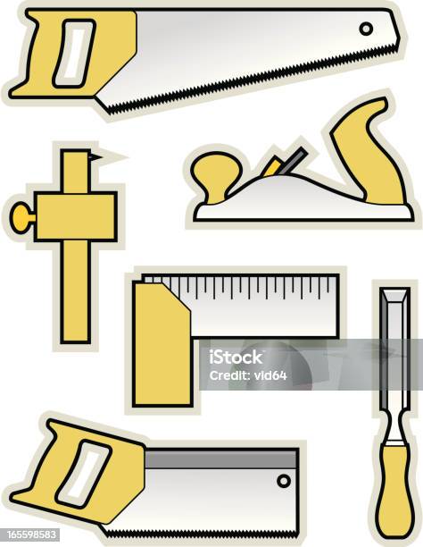 Vetores de Ferramentas De Carpinteiro e mais imagens de Calibre - Calibre, Carpintaria, Dentado - Descrição Geral