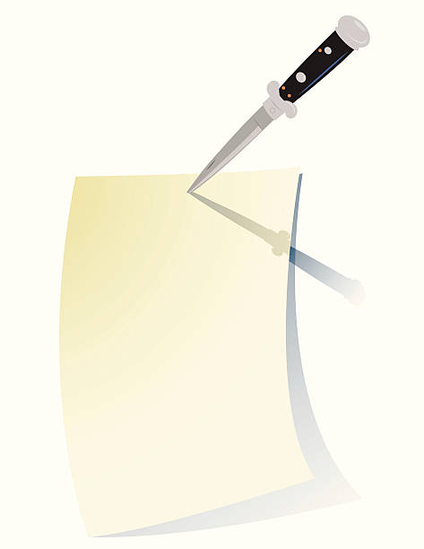 выкидной нож примечание - knife weapon switchblade dagger stock illustrations