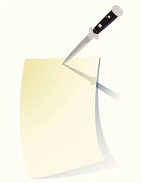 Vector illustration of Switchblade Note