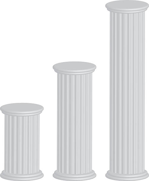 3 d の柱 - column pedestal greek culture three dimensional shape点のイラスト素材／クリップアート素材／マンガ素材／アイコン素材