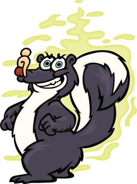 Vector illustration of skunk