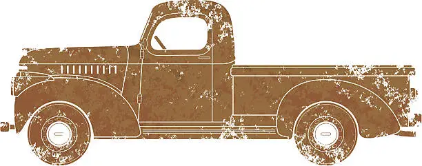 Vector illustration of Grunge truck